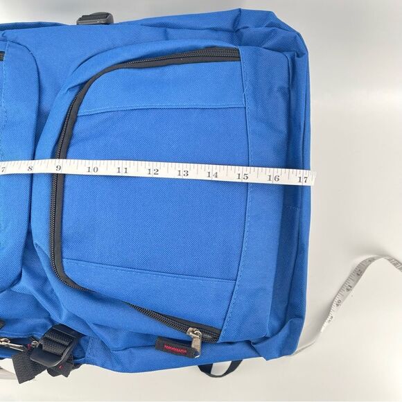 TrailMaker Classic 17” Blue Student Multi Compartment Laptop Backpack Bookbag - Picture 8 of 11